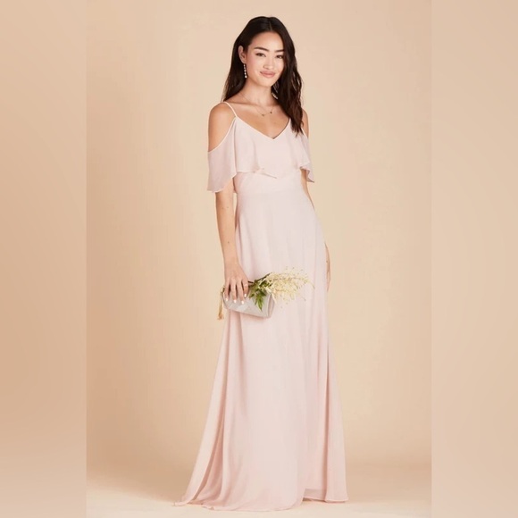 NWT Birdy Grey Jane Convertible Dress in Chiffon Pale Blush - Picture 1 of 8